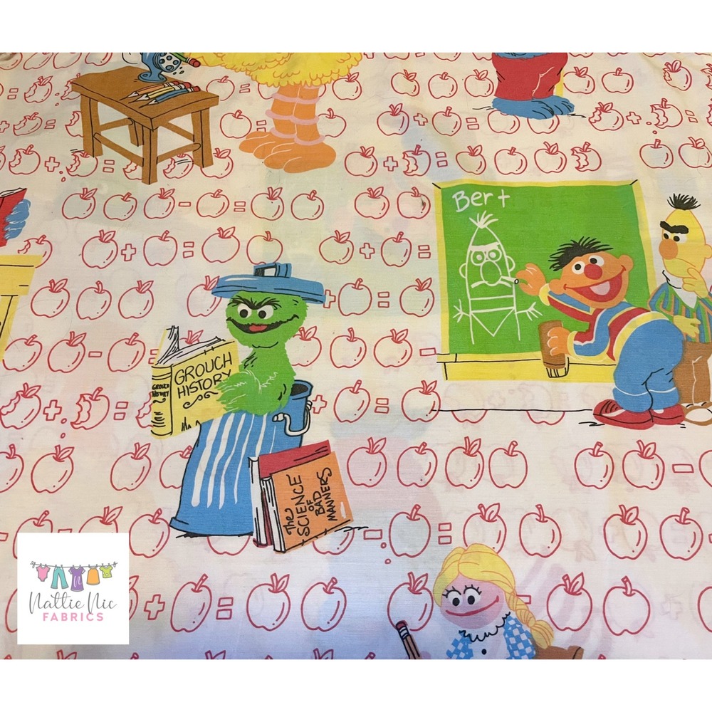 Twin Vintage Sesame Street‎ Flat Sheet